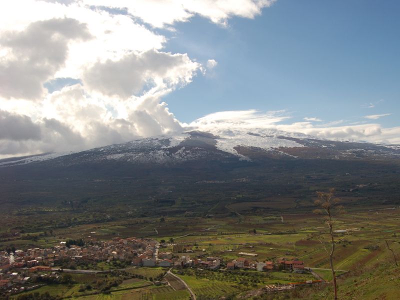 Etna, view from Mojo Alcantara small volcano