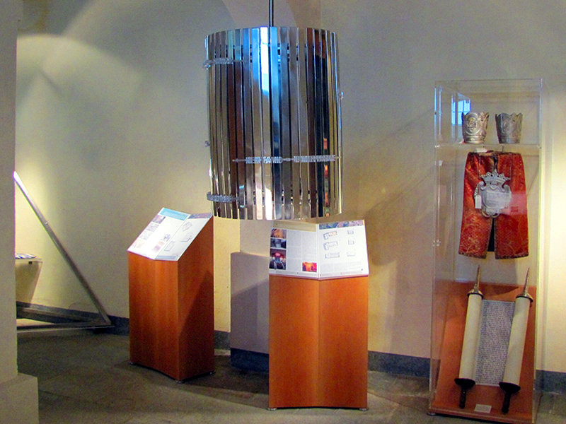 Detail of the exhibit on the lower floor