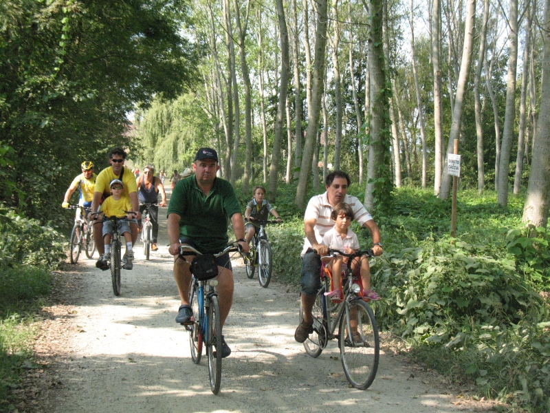 Tour by bike in Po River Park in Verolengo