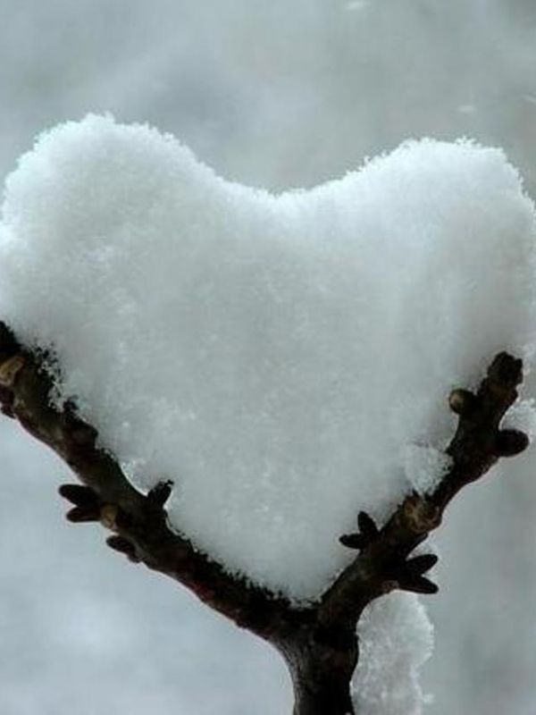 Herz aus Schnee