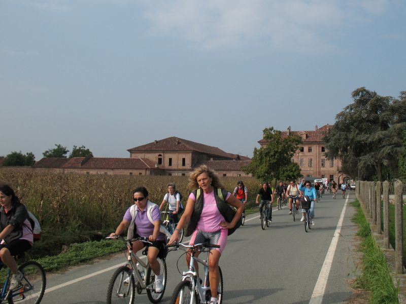 Ciclisti alla Mandria di Chivasso