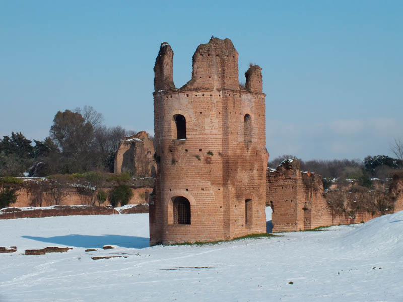 The Park under the snow: Circus of Maxentius