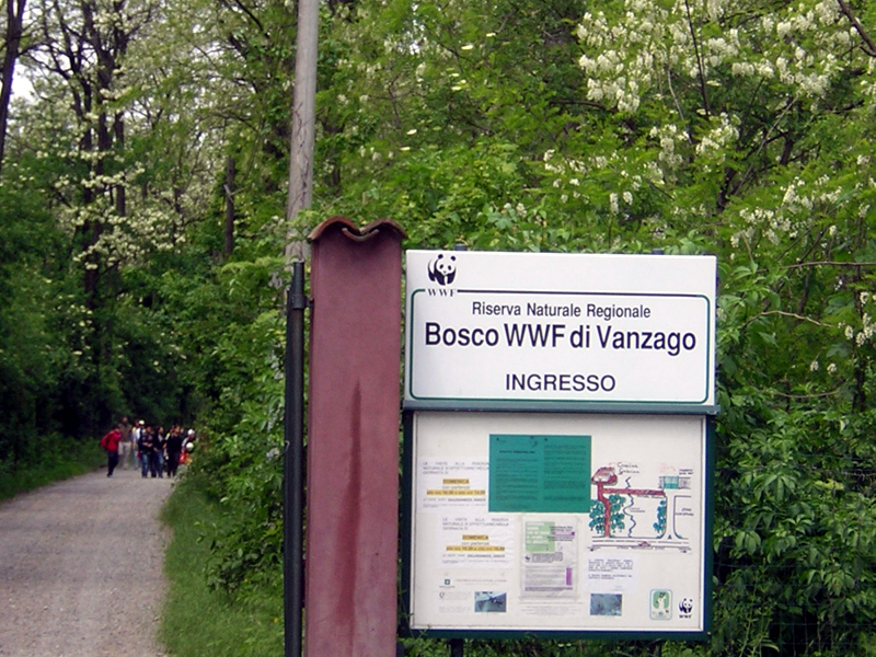 Ingresso alla Riserva Bosco di Vanzago