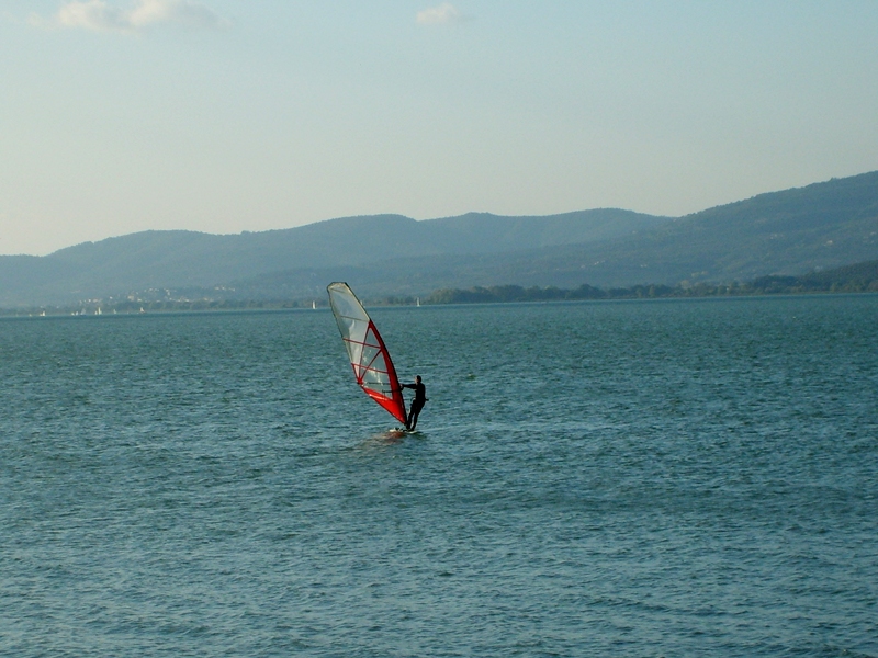 Windsurfing at Trasimeno