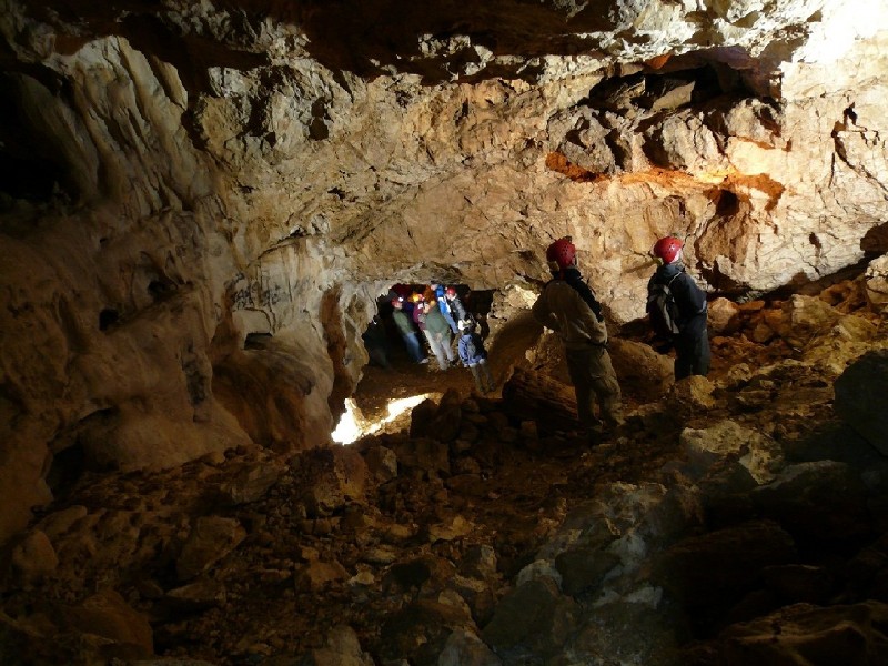 Route inside Mt. Cucco Cave