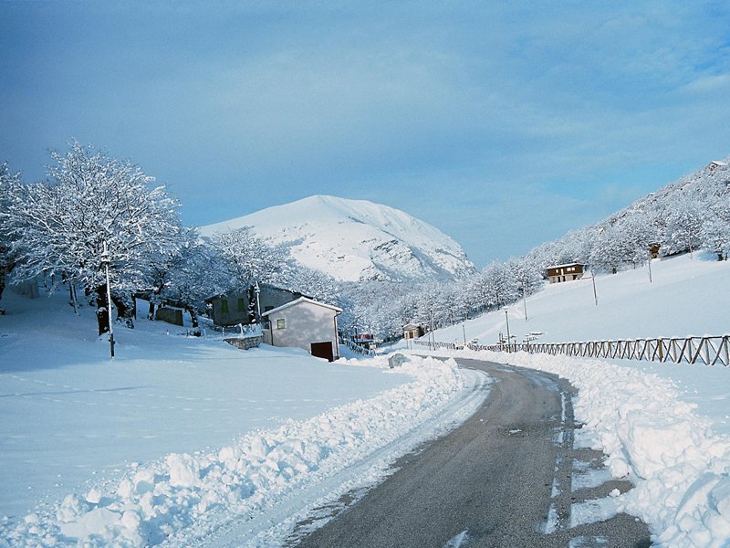 Monte Cucco Park, Schnee im Val di Ranco