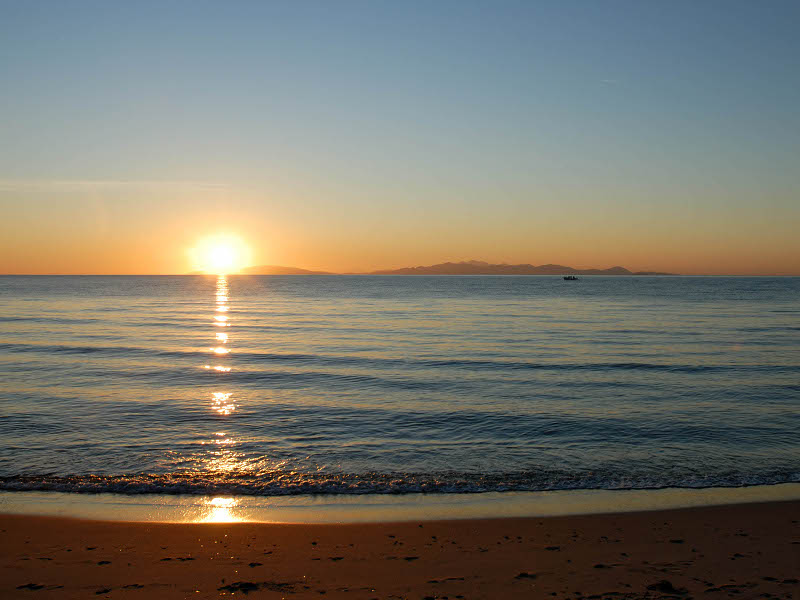 Suggestivo tramonto sull'isola d'Elba