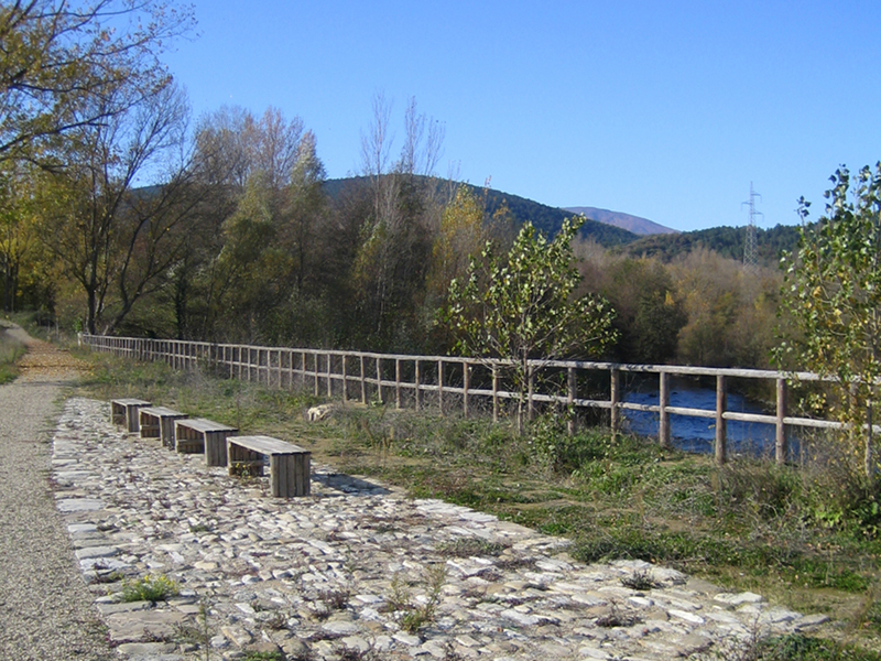Area di sosta lungo il fiume Tevere