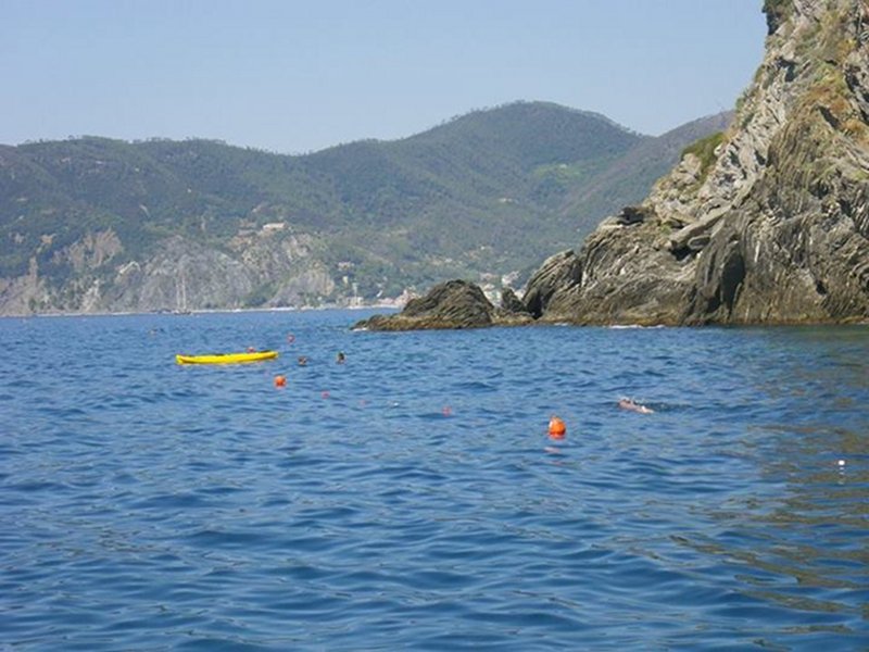 Swim path in the Cinque Terre MPA