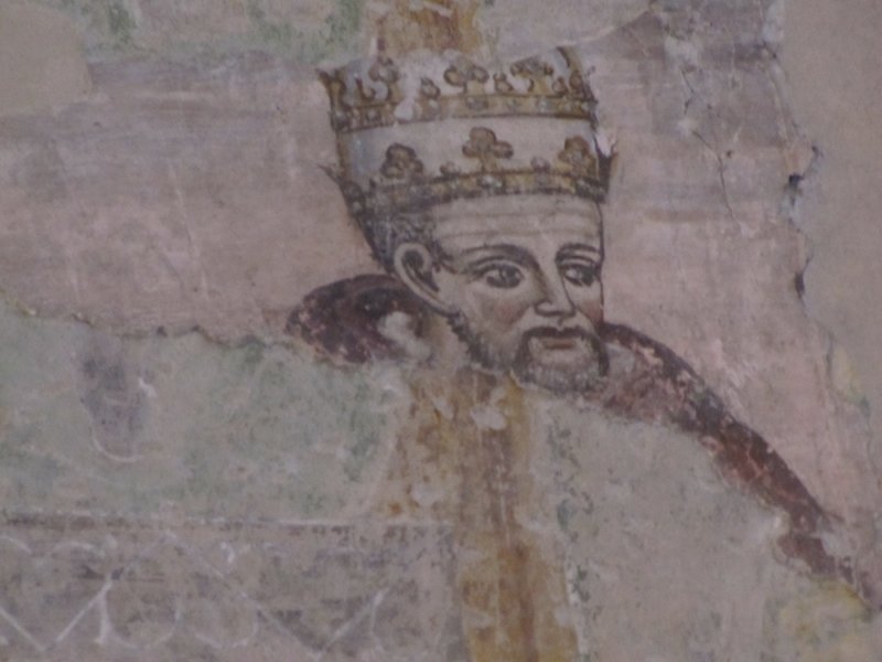 Dettaglio di affresco nell'abside di S.Maria di Pulcherada a S.Mauro Torinese