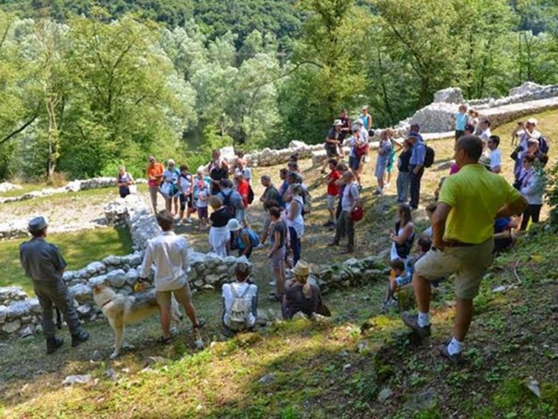 Opening ceremony of the S. Andrea Island archaeological site, Loppio Lake, 20.07.2013