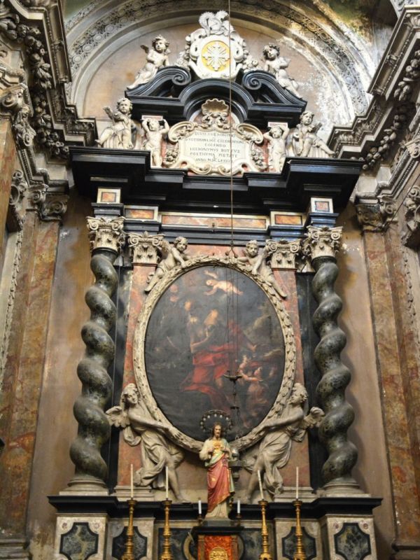 L'altare di S.Girolamo nella chiesa di S.Giuseppe a Carignano