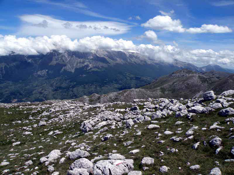 Bergmassiv Majella - Sicht vom Monte Morrone