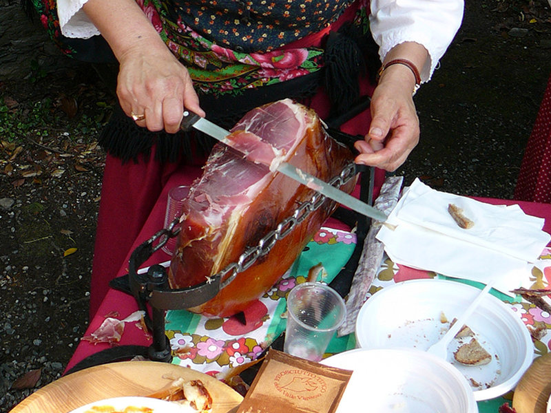 Typical ham of the Vigezzo Valley
