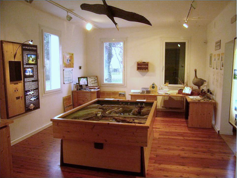 Rooms of the Valle Cavanata Nature Reserve's Visitor Center