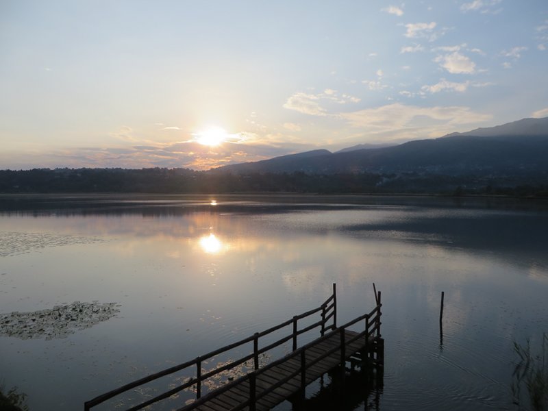 Sunset on Alserio Lake