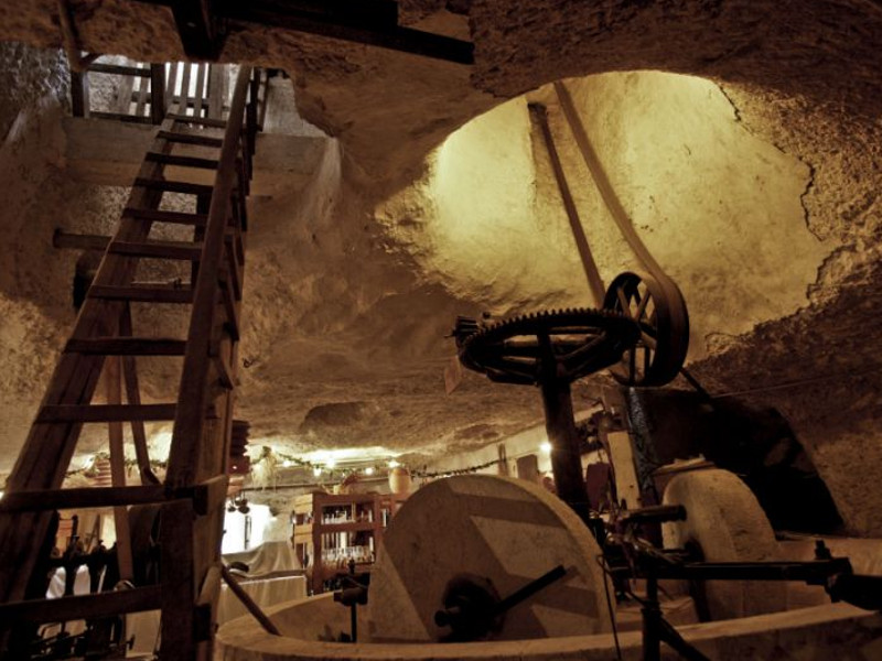 Underground olive oil mills