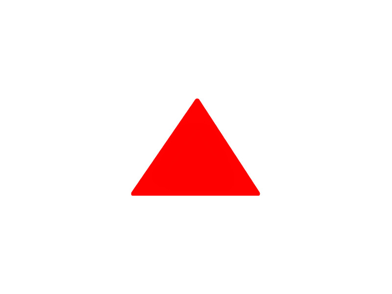 Trail marker: itinerary Arenzano - Mount Argentea (full red triangle)