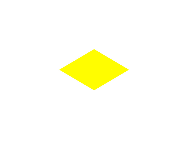 Trail marker: itinerary Rossiglione - Pavaglione - Colla Di Feri - Sella Barne' (full yellow rhombus)