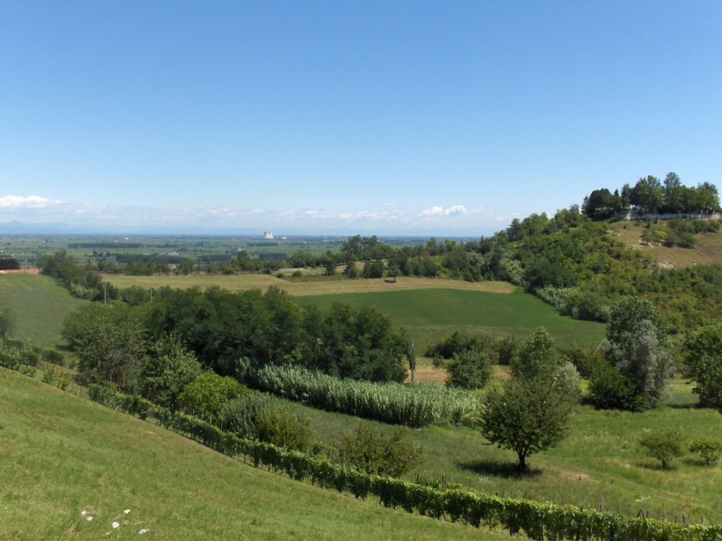 La pianura vercellese vista dalle colline di Verrua Savoia