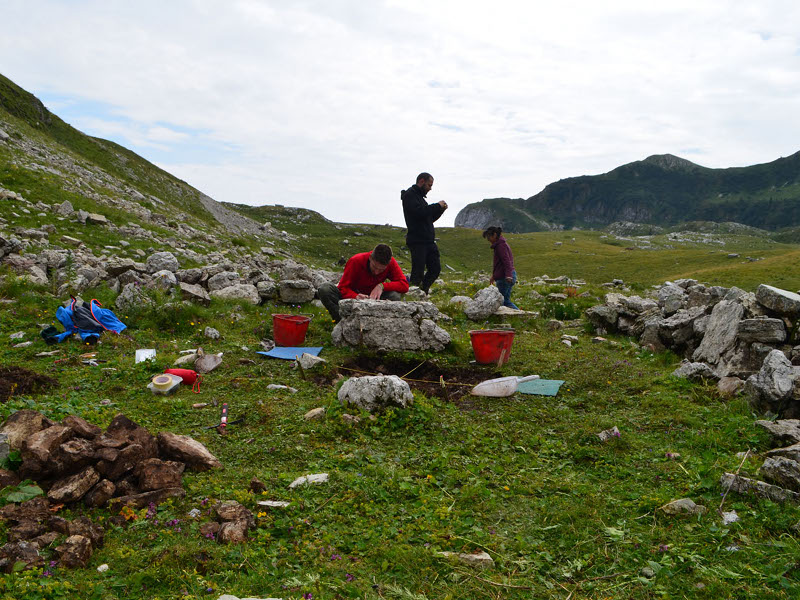 Archäologische Ausgrabungen Pferch Vette Piccole