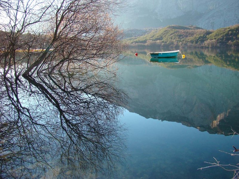 Lago di Cavedine, barca