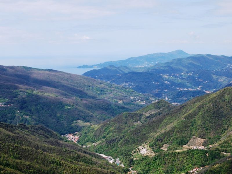 Panorama vom Gipfel des Monte Bossea - Vorgebirge Portofino