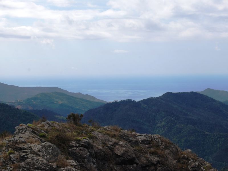 Panorama da vetta Monte Bossea - Mar Ligure