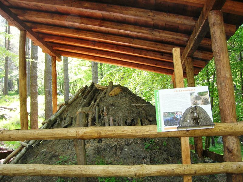 Museum des Waldes: Kohlenmeiler-Modell