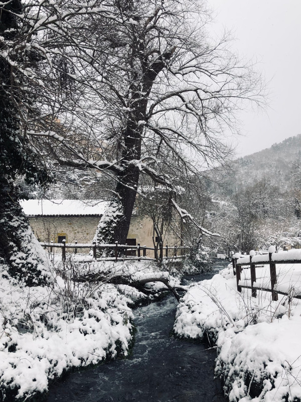 Scatta la Riserva photographic contest: Snow at mills - Industrial Archaeological Park (3rd place section D - Smartphone)