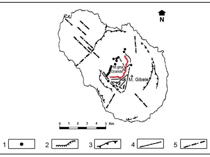 Figura 5: Carta strutturale schematica di Pantelleria