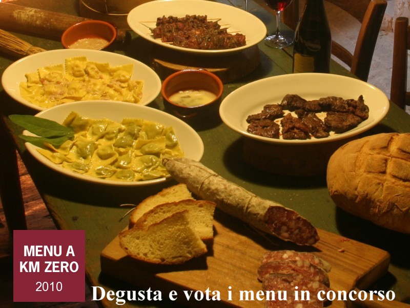 Local dishes are a value. A characteristic menu of the Apennines