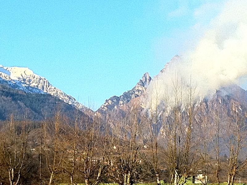 Fire on Mt. San Mauro