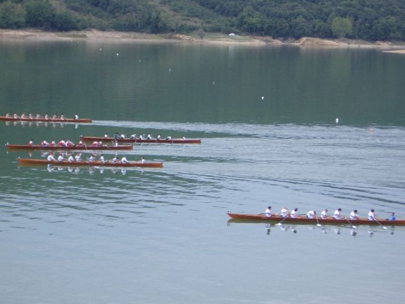 Wettkampf in der Nähe von Lago di Corbara