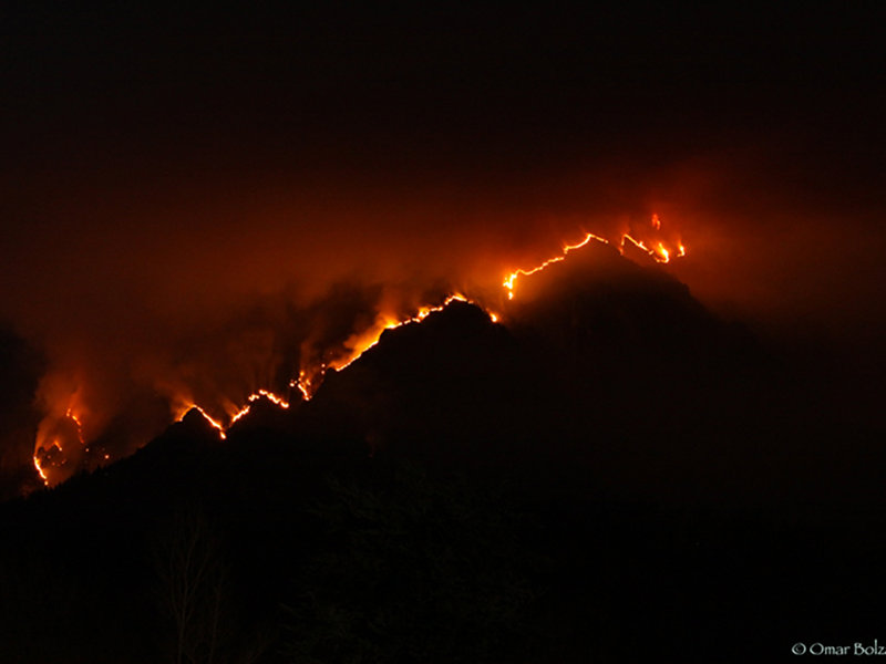 Incendie sur le mont san Mauro