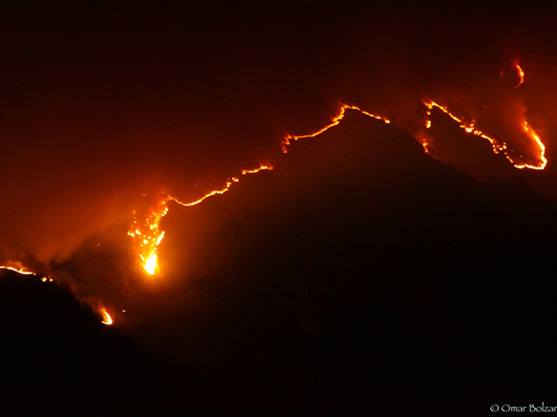 Fire on Mt. San Mauro